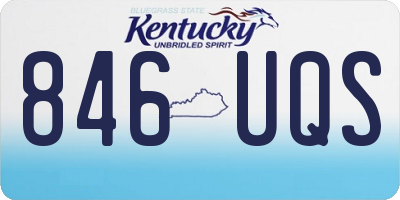 KY license plate 846UQS
