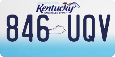 KY license plate 846UQV