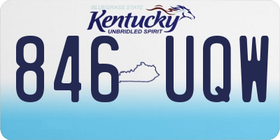 KY license plate 846UQW