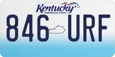 KY license plate 846URF
