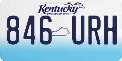 KY license plate 846URH