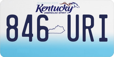 KY license plate 846URI