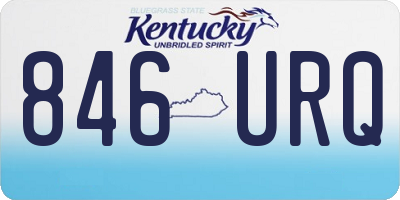 KY license plate 846URQ