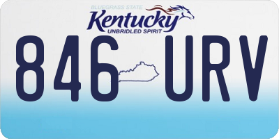 KY license plate 846URV