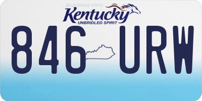 KY license plate 846URW