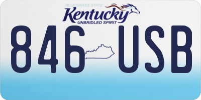 KY license plate 846USB