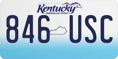 KY license plate 846USC