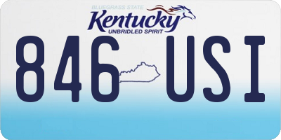 KY license plate 846USI