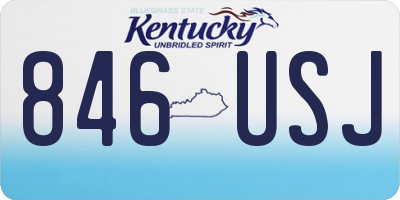 KY license plate 846USJ
