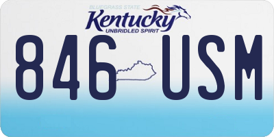 KY license plate 846USM
