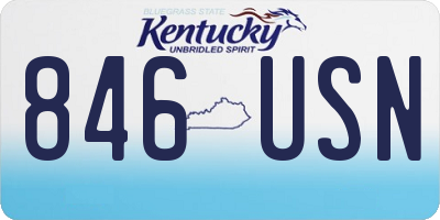 KY license plate 846USN