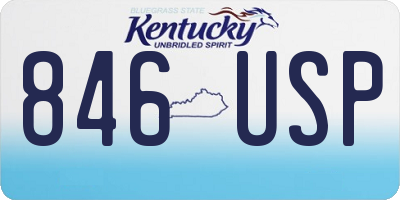 KY license plate 846USP