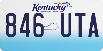 KY license plate 846UTA