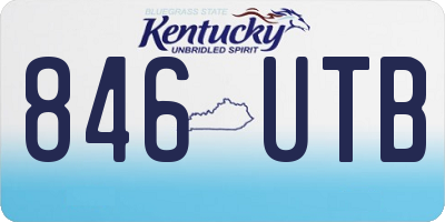 KY license plate 846UTB