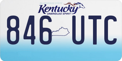KY license plate 846UTC