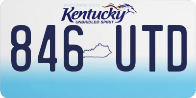 KY license plate 846UTD