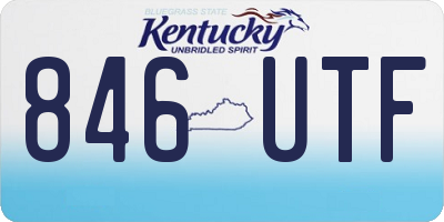 KY license plate 846UTF