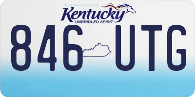 KY license plate 846UTG