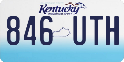 KY license plate 846UTH