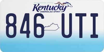 KY license plate 846UTI