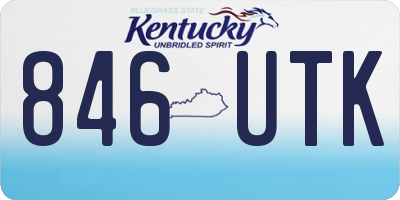 KY license plate 846UTK