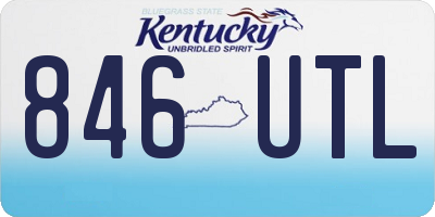 KY license plate 846UTL