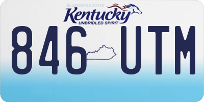 KY license plate 846UTM