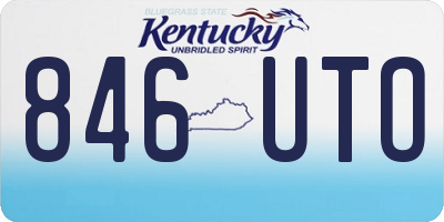 KY license plate 846UTO