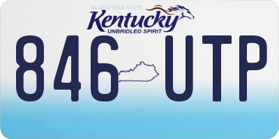 KY license plate 846UTP