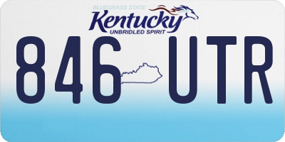 KY license plate 846UTR