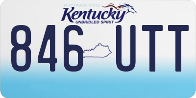 KY license plate 846UTT