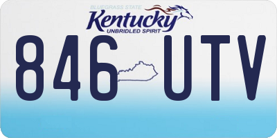 KY license plate 846UTV