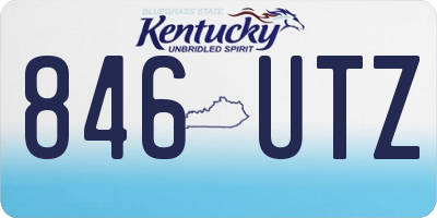 KY license plate 846UTZ