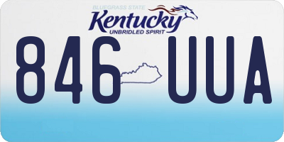 KY license plate 846UUA