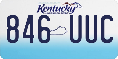 KY license plate 846UUC