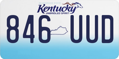 KY license plate 846UUD