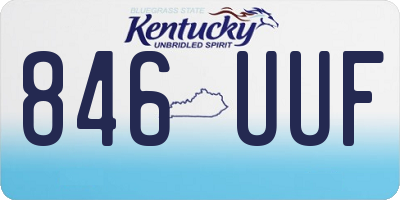 KY license plate 846UUF