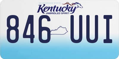 KY license plate 846UUI