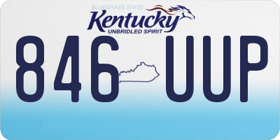 KY license plate 846UUP