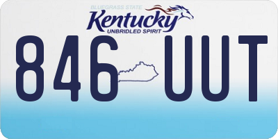 KY license plate 846UUT