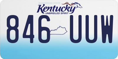 KY license plate 846UUW