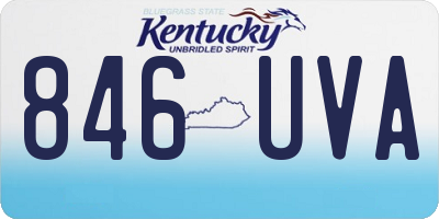 KY license plate 846UVA