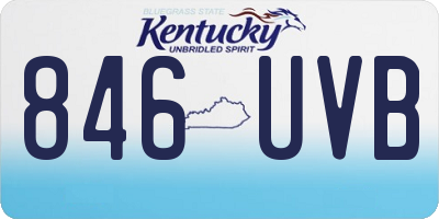 KY license plate 846UVB