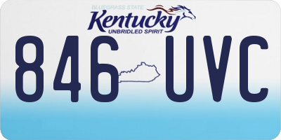KY license plate 846UVC