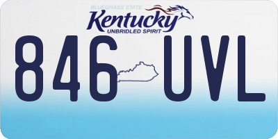 KY license plate 846UVL