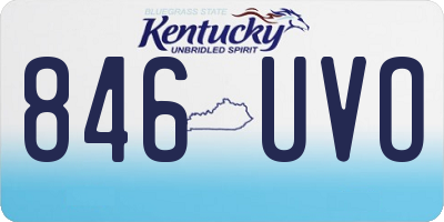 KY license plate 846UVO