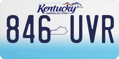 KY license plate 846UVR