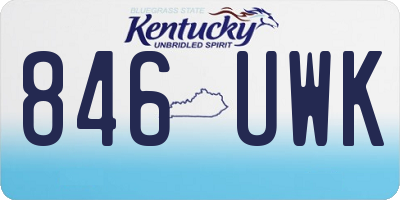 KY license plate 846UWK