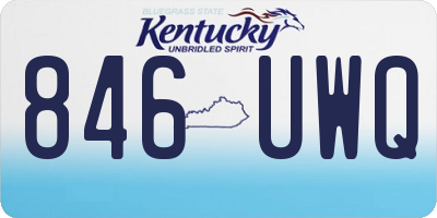KY license plate 846UWQ