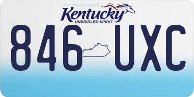 KY license plate 846UXC